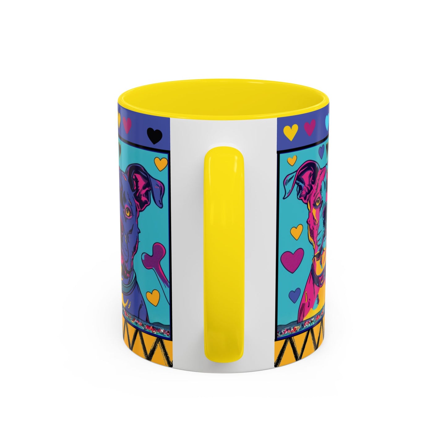 Colorful Pit Bull Pop Art Mug | Dog Lover Gift | Accent Coffee Mug 11oz 15oz