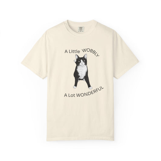 A Little Wobbly A Lot Wonderful Shirt - Cerebellar Hypoplasia Cat T-Shirt - Hopper Cat Tee
