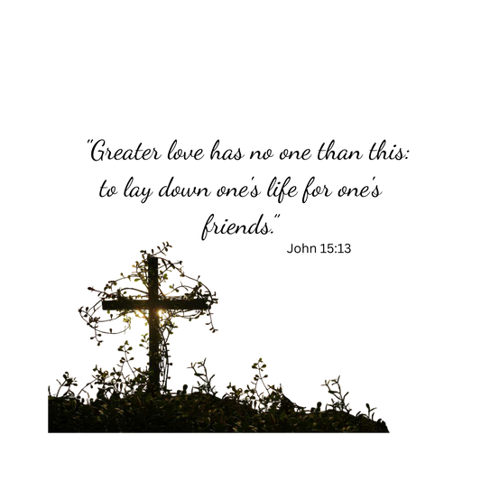 John 15:13 Scripture Mug | Cross Christian Coffee Cup