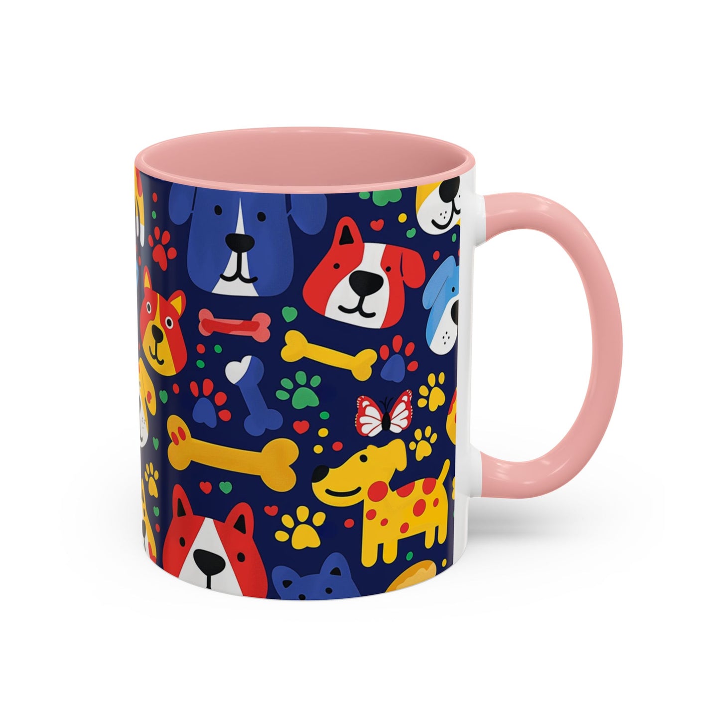 Whimsical Dog-Themed Coffee Mug, Fun Pet Lover Gift, Colorful Animal Cup, Unique Housewarming Present, Dog Owner Accessories