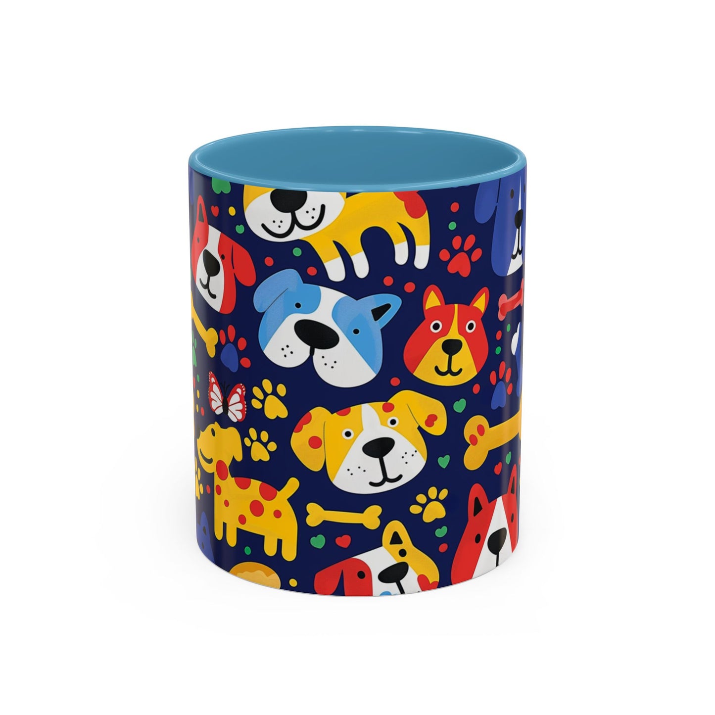 Whimsical Dog-Themed Coffee Mug, Fun Pet Lover Gift, Colorful Animal Cup, Unique Housewarming Present, Dog Owner Accessories