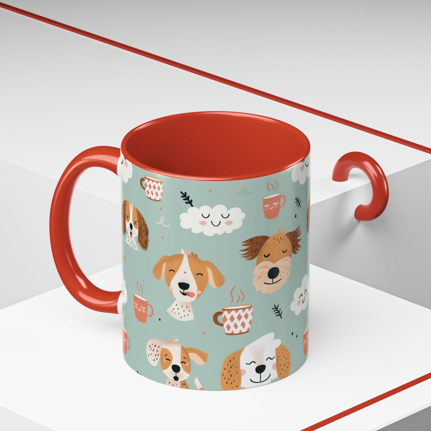 Cute Dog Lovers Coffee Mug, Stylish Pet Mug, Gifts for Dog Owners, Ceramic Cuppa, Funny Dog Mug, Perfect for Dog Moms