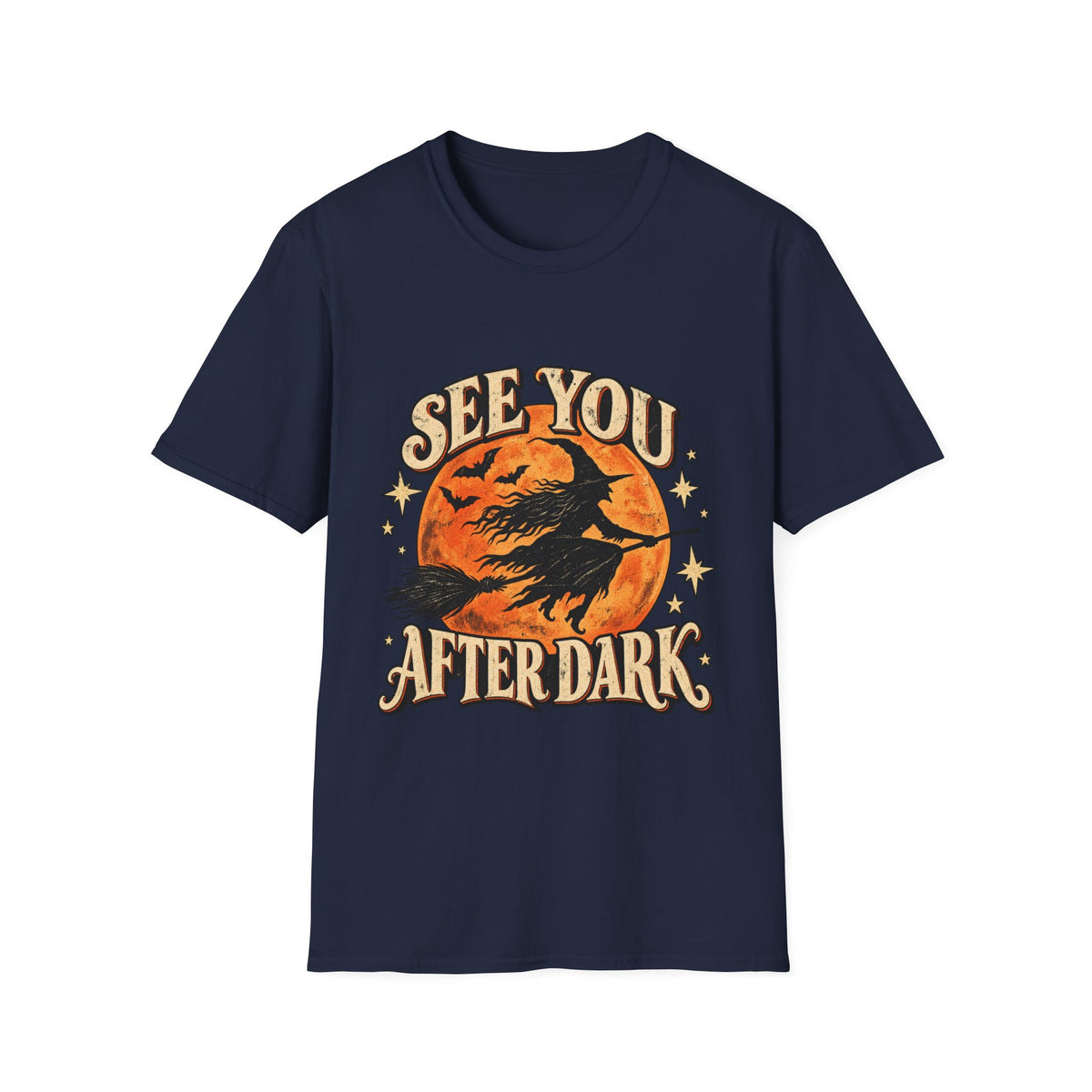 See You After Dark Witch Halloween Shirt, Vintage Halloween T-Shirt, Retro Witch Moon Spooky Season Tee
