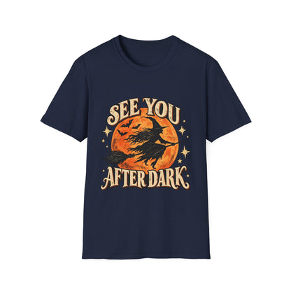 See You After Dark Witch Halloween Shirt, Vintage Halloween T-Shirt, Retro Witch Moon Spooky Season Tee
