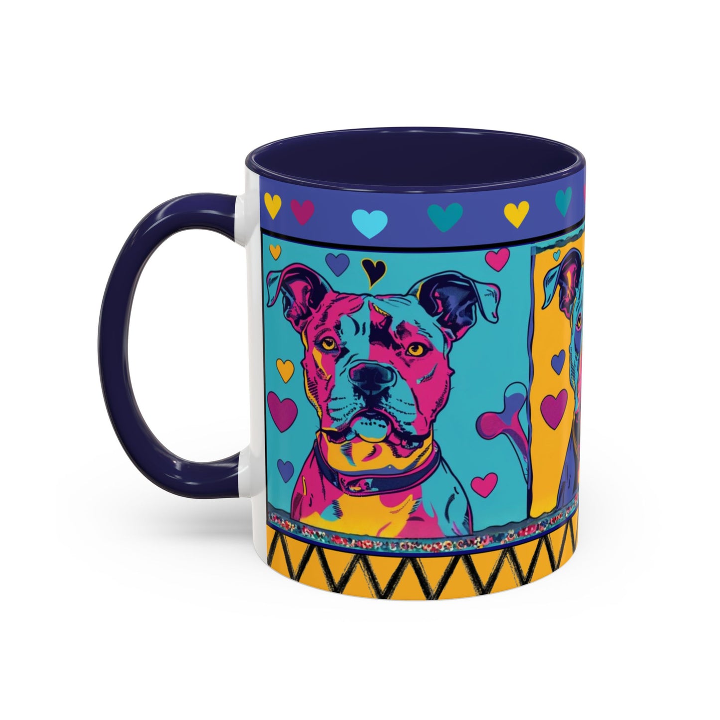 Colorful Pit Bull Pop Art Mug | Dog Lover Gift | Accent Coffee Mug 11oz 15oz