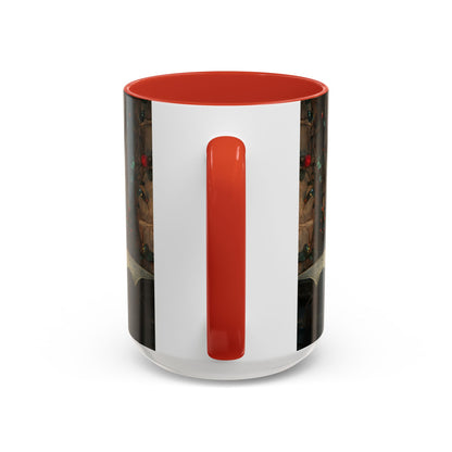 Candlelight Study Mug, Gothic Book and Roses Coffee Cup, Cozy Dark Academia Library Gift, Anniversary, Soft Atmosphere