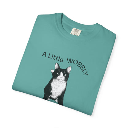 A Little Wobbly A Lot Wonderful Shirt - Cerebellar Hypoplasia Cat T-Shirt - Hopper Cat Tee