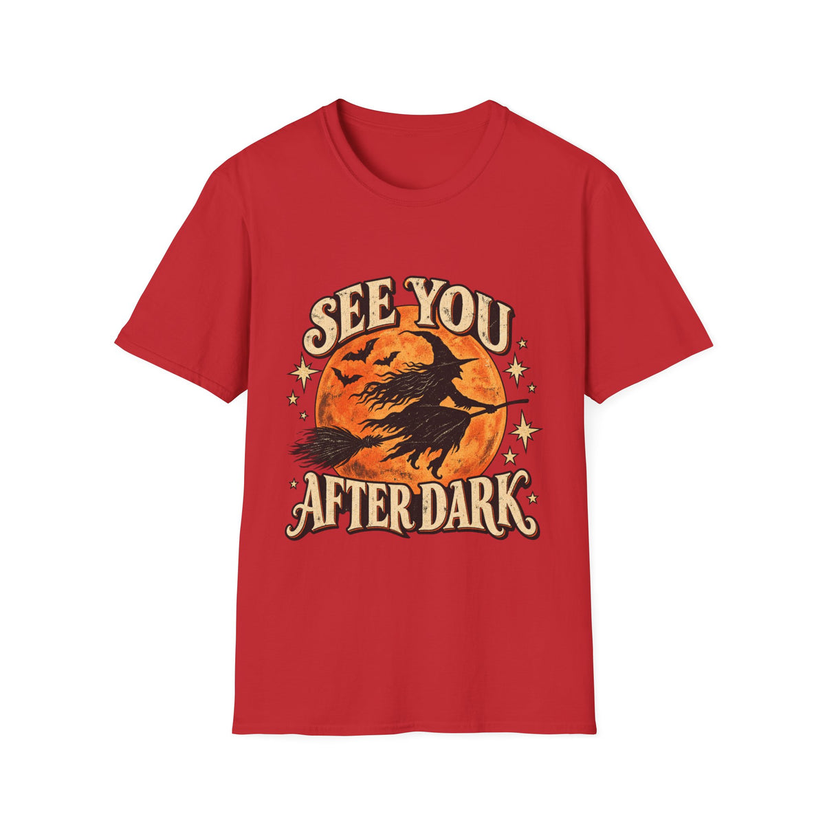 See You After Dark Witch Halloween Shirt, Vintage Halloween T-Shirt, Retro Witch Moon Spooky Season Tee