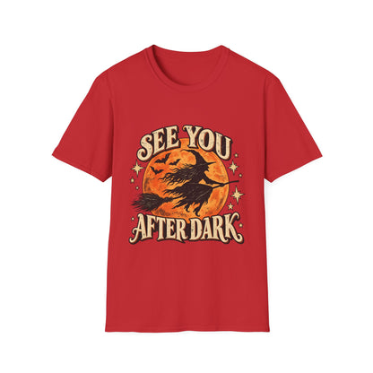 See You After Dark Witch Halloween Shirt, Vintage Halloween T-Shirt, Retro Witch Moon Spooky Season Tee