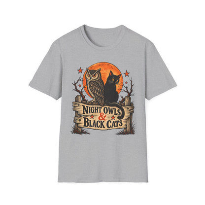 Bad Luck Club Black Cat Halloween Shirt, Vintage Halloween Cat Tee, Retro Spooky Season T-Shirt, Black Cat Lover Gift
