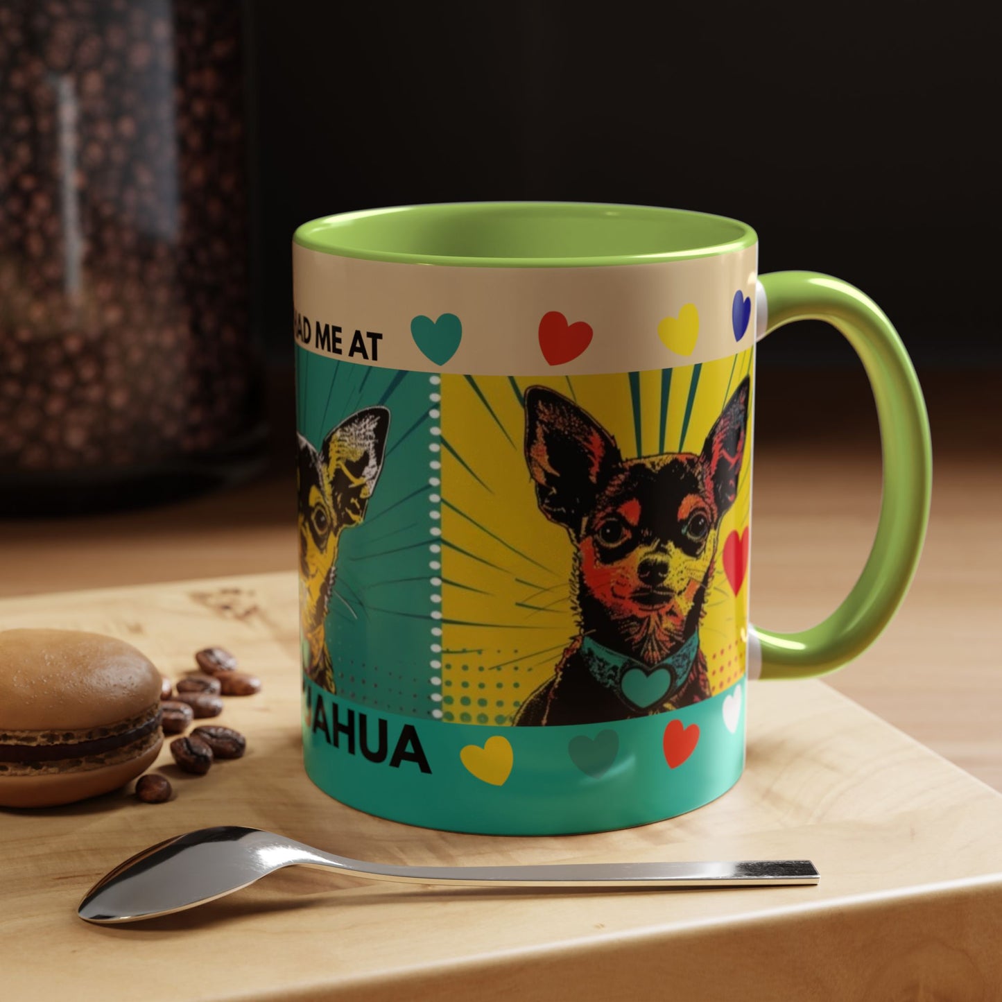 You Had Me At Chihuahua Mug | Accent Coffee Mug, Color Accent