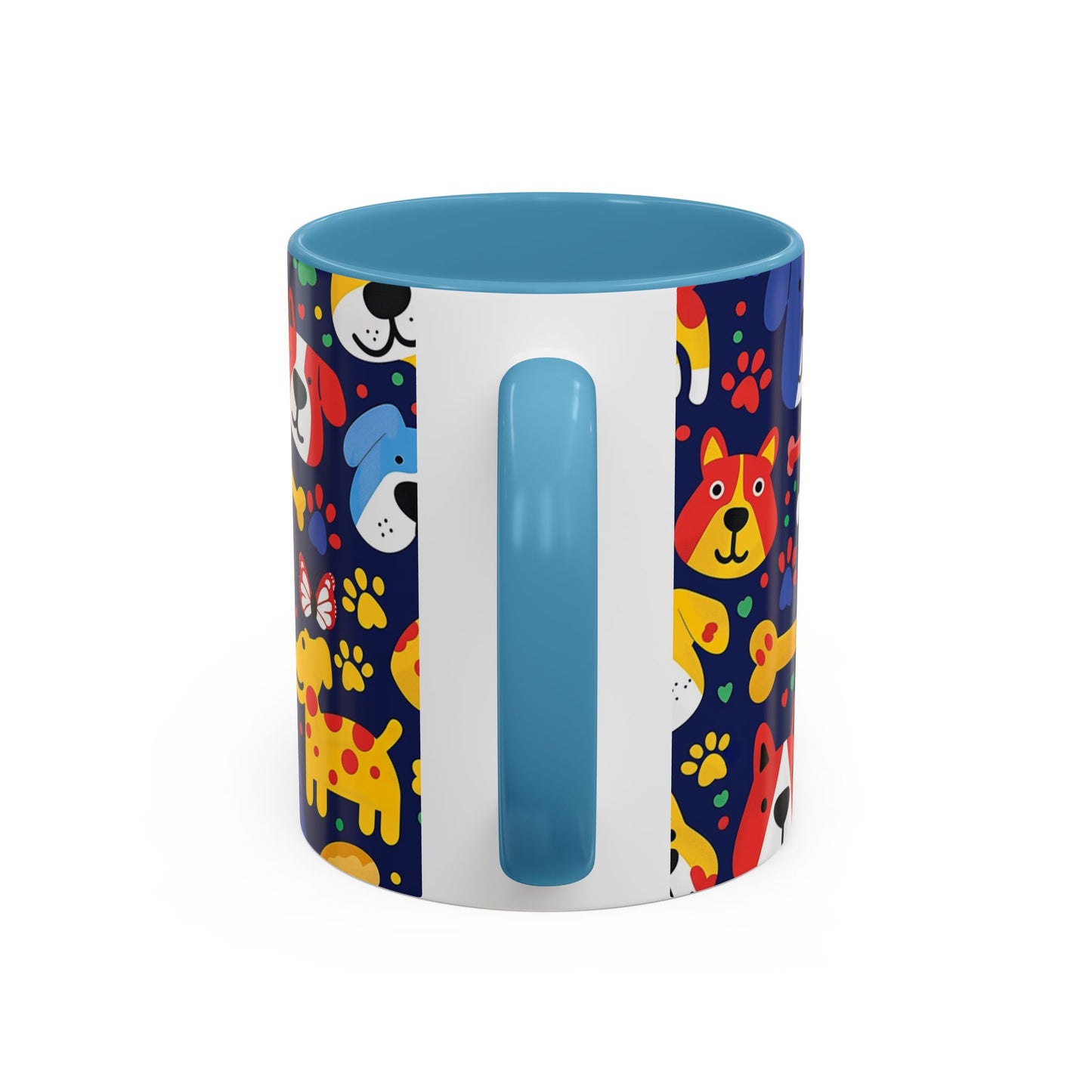 Whimsical Dog-Themed Coffee Mug, Fun Pet Lover Gift, Colorful Animal Cup, Unique Housewarming Present, Dog Owner Accessories