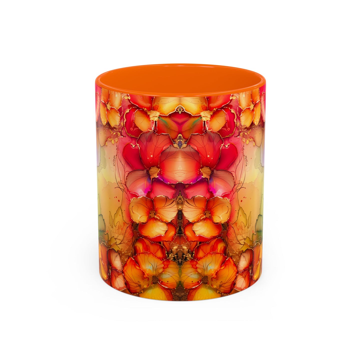 Vibrant Geode Heart Mug, Alcohol Ink Abstract Rainbow Coffee Cup, Colorful Crystal Art Design, Positive Energy Gift, Artistic Boho Mug