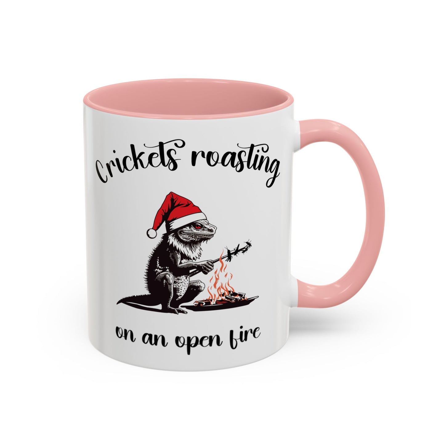 Crickets Roasting Bearded Dragon Christmas Mug Funny Reptile Lover Gift Lizard Holiday Coffee Cup Cute Beardie Pet Present