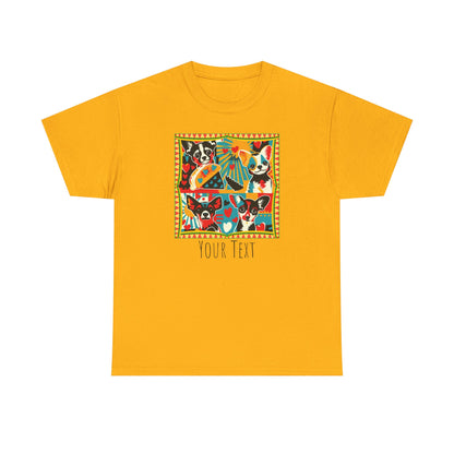 Pop Art Chihuahua T-Shirt Personalize~Colorful Dog Lover Tee, Cute Retro Dog Shirt, Bright Graphic Puppy, Chihuahua Gift for Women & Men
