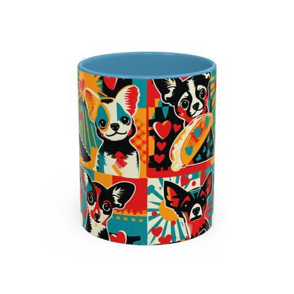 Viva Chihuahua Pop Art Mug, Colorful Fiesta Dog Coffee Cup, Fun Mexican Dog Lover Gift