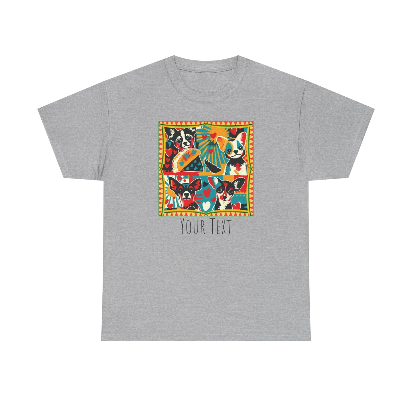 Pop Art Chihuahua T-Shirt Personalize~Colorful Dog Lover Tee, Cute Retro Dog Shirt, Bright Graphic Puppy, Chihuahua Gift for Women & Men