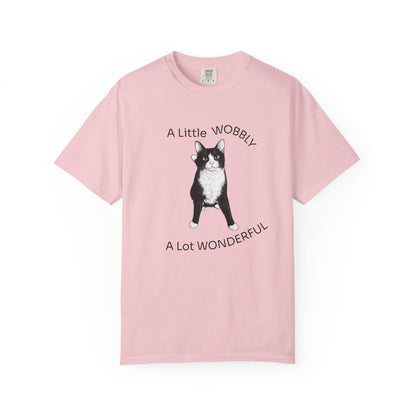 A Little Wobbly A Lot Wonderful Shirt - Cerebellar Hypoplasia Cat T-Shirt - Hopper Cat Tee