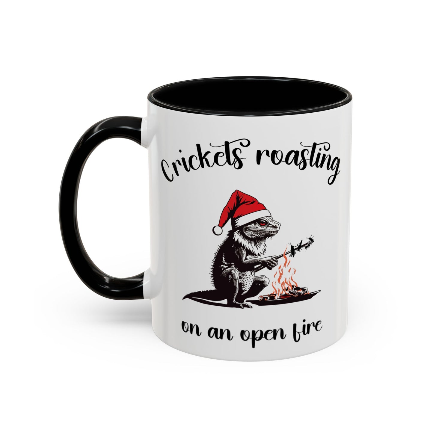 Crickets Roasting Bearded Dragon Christmas Mug Funny Reptile Lover Gift Lizard Holiday Coffee Cup Cute Beardie Pet Present