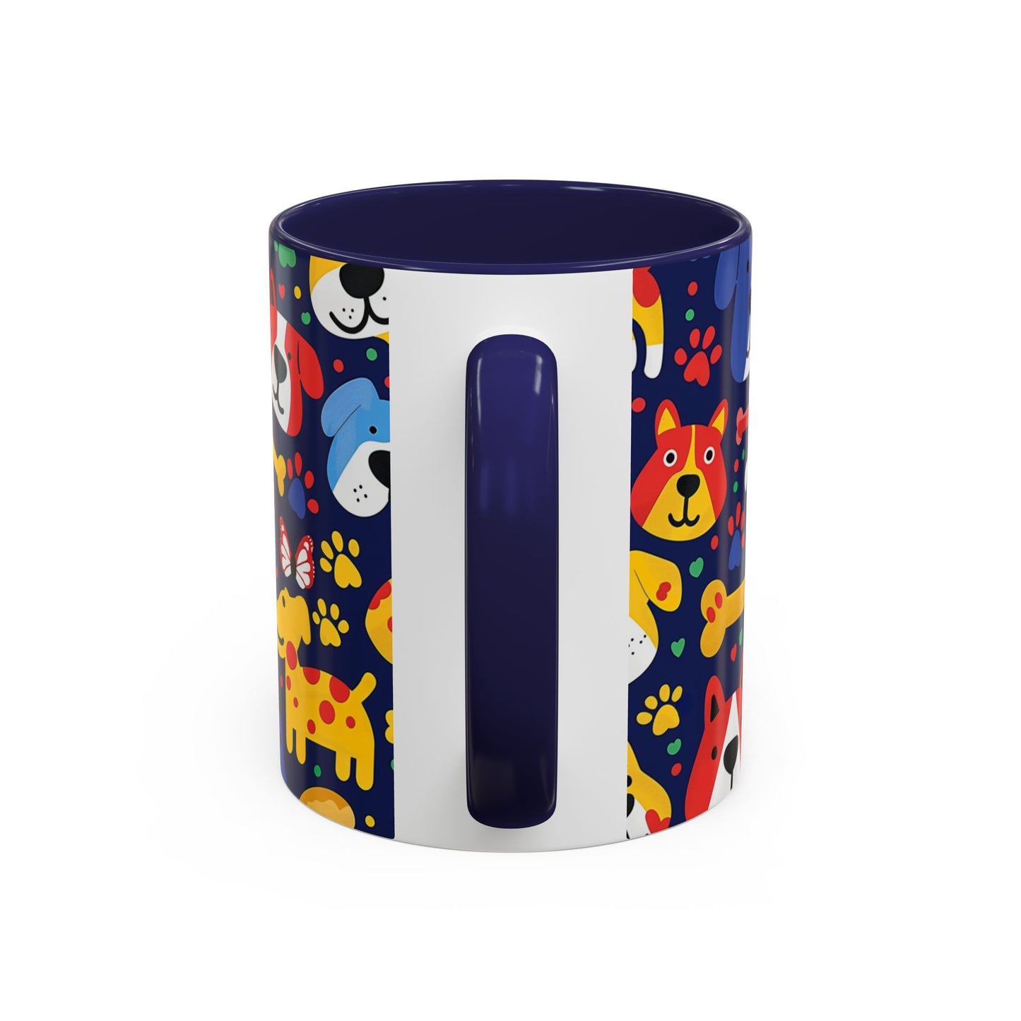 Whimsical Dog-Themed Coffee Mug, Fun Pet Lover Gift, Colorful Animal Cup, Unique Housewarming Present, Dog Owner Accessories