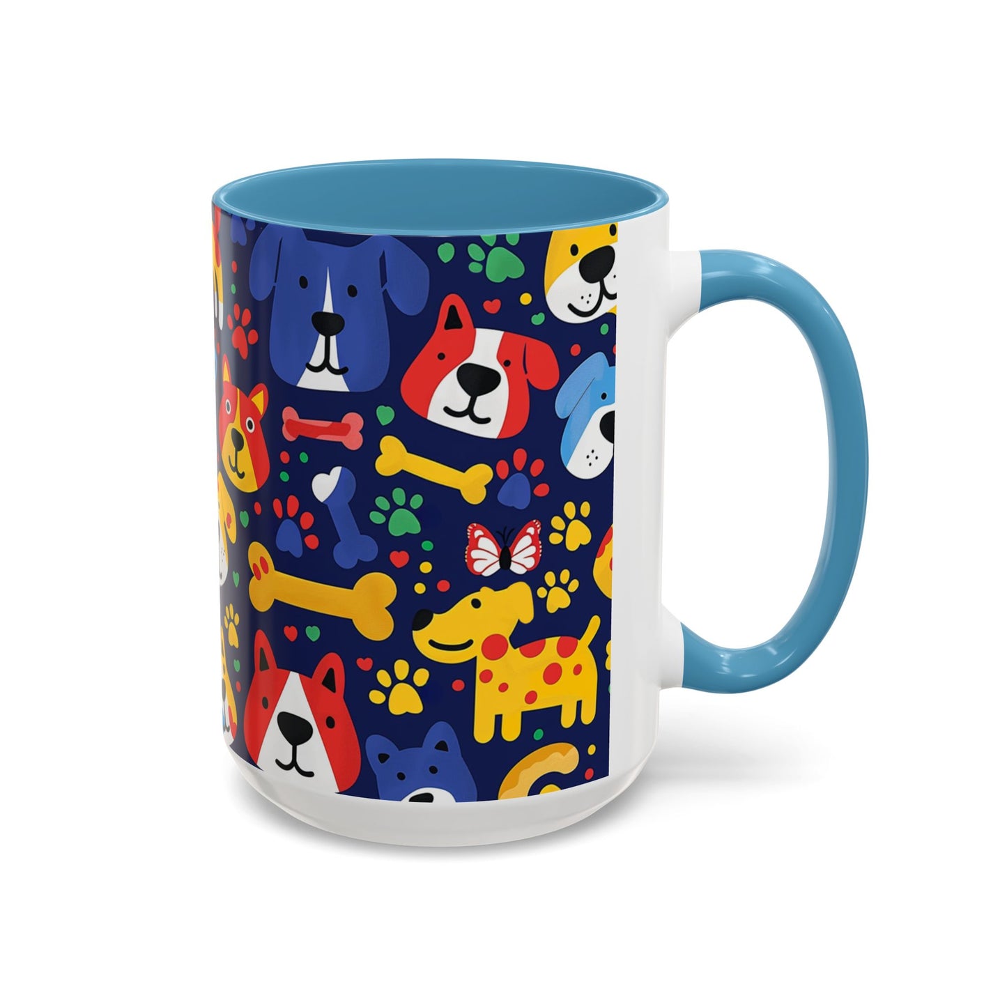 Whimsical Dog-Themed Coffee Mug, Fun Pet Lover Gift, Colorful Animal Cup, Unique Housewarming Present, Dog Owner Accessories