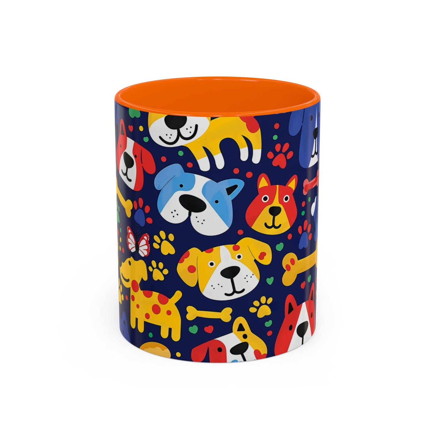Whimsical Dog-Themed Coffee Mug, Fun Pet Lover Gift, Colorful Animal Cup, Unique Housewarming Present, Dog Owner Accessories