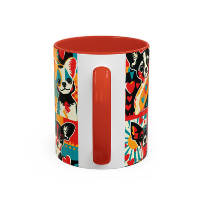 Viva Chihuahua Pop Art Mug, Colorful Fiesta Dog Coffee Cup, Fun Mexican Dog Lover Gift