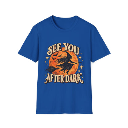 See You After Dark Witch Halloween Shirt, Vintage Halloween T-Shirt, Retro Witch Moon Spooky Season Tee