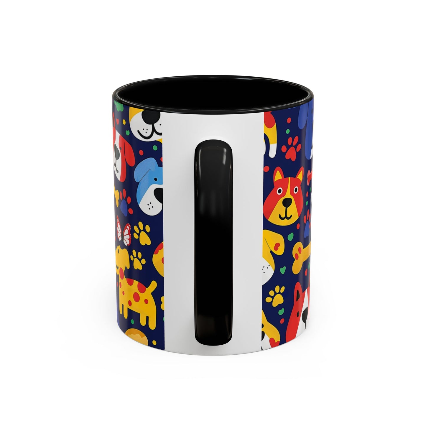 Whimsical Dog-Themed Coffee Mug, Fun Pet Lover Gift, Colorful Animal Cup, Unique Housewarming Present, Dog Owner Accessories