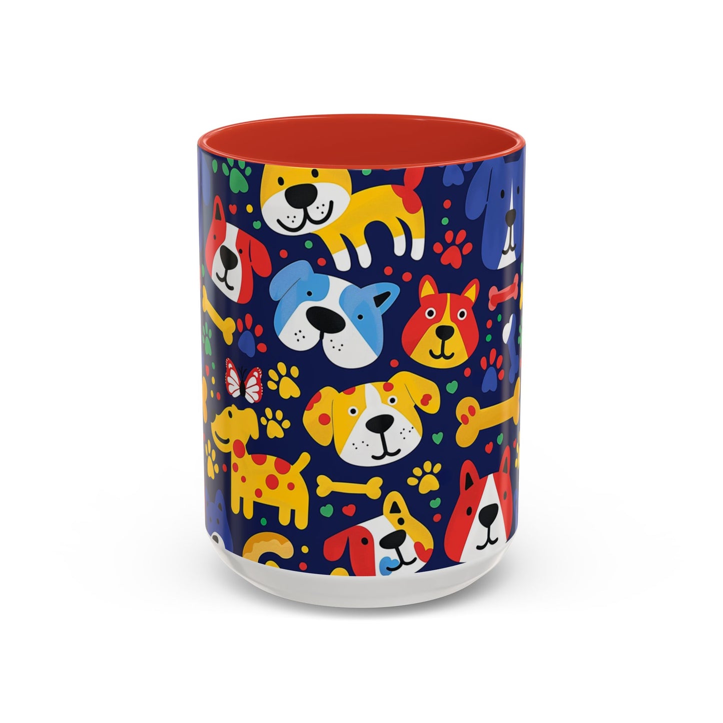 Whimsical Dog-Themed Coffee Mug, Fun Pet Lover Gift, Colorful Animal Cup, Unique Housewarming Present, Dog Owner Accessories
