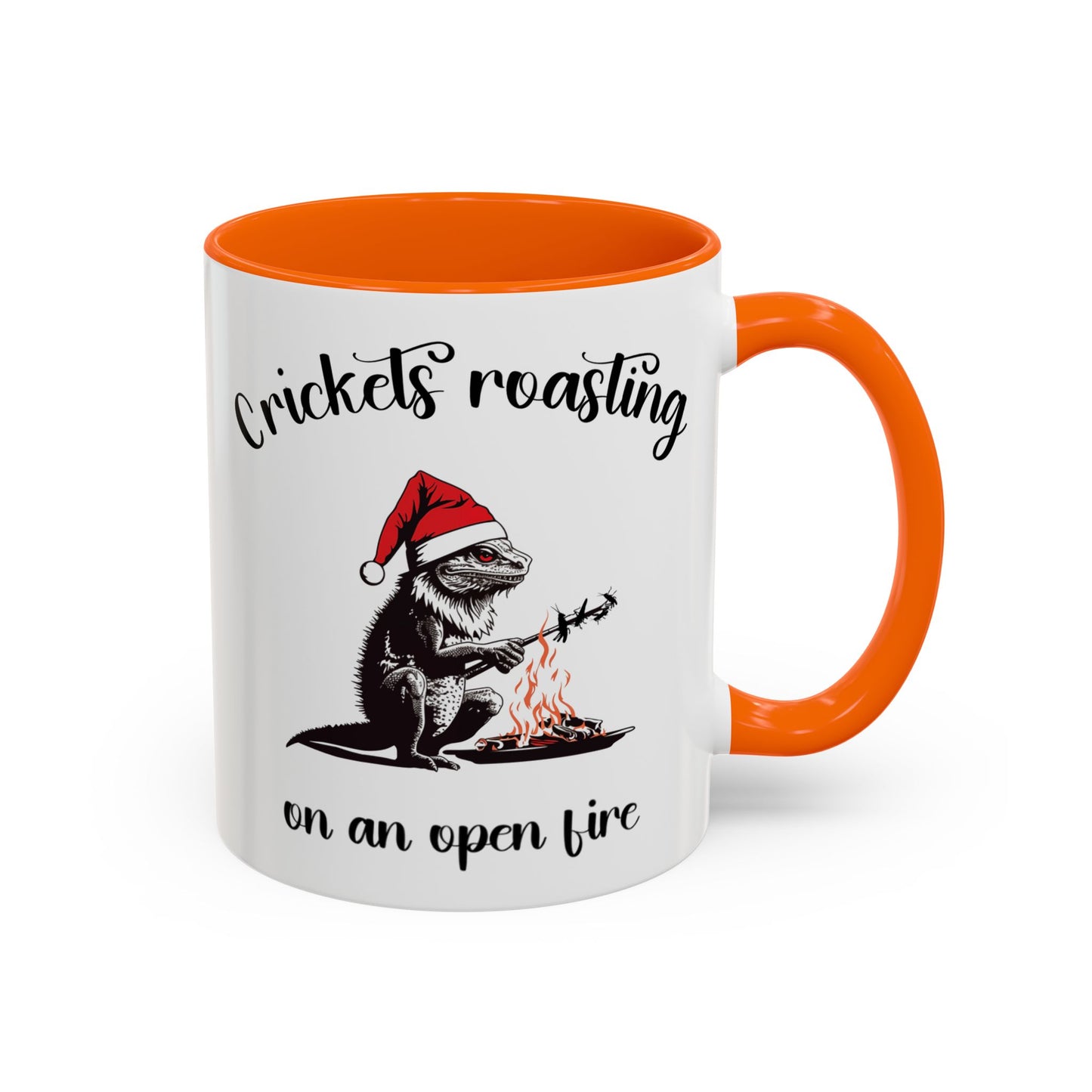 Crickets Roasting Bearded Dragon Christmas Mug Funny Reptile Lover Gift Lizard Holiday Coffee Cup Cute Beardie Pet Present