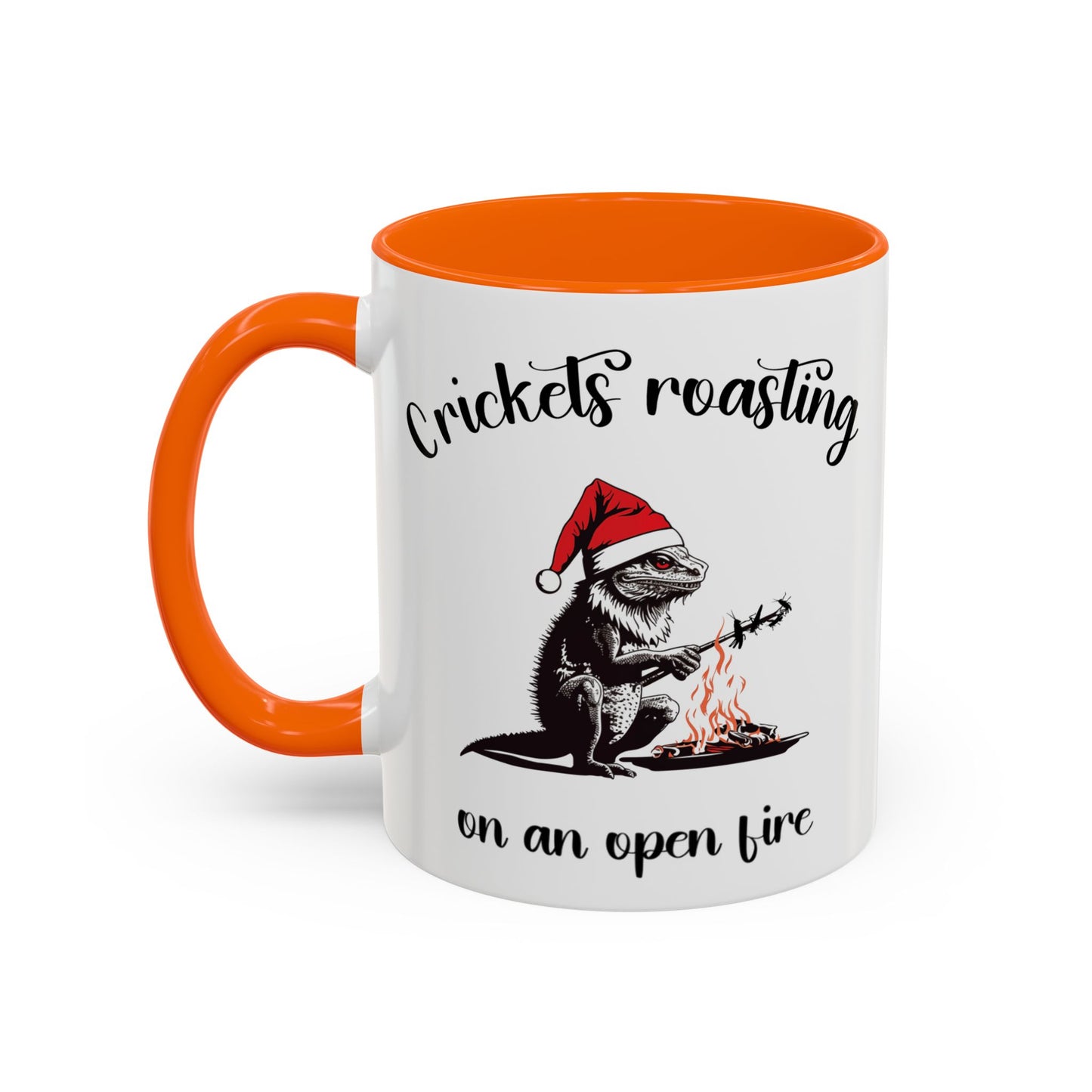 Crickets Roasting Bearded Dragon Christmas Mug Funny Reptile Lover Gift Lizard Holiday Coffee Cup Cute Beardie Pet Present