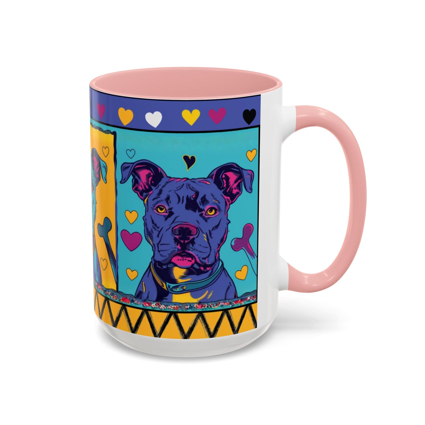 Colorful Pit Bull Pop Art Mug | Dog Lover Gift | Accent Coffee Mug 11oz 15oz