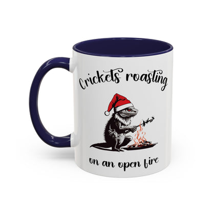 Crickets Roasting Bearded Dragon Christmas Mug Funny Reptile Lover Gift Lizard Holiday Coffee Cup Cute Beardie Pet Present