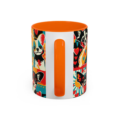 Viva Chihuahua Pop Art Mug, Colorful Fiesta Dog Coffee Cup, Fun Mexican Dog Lover Gift
