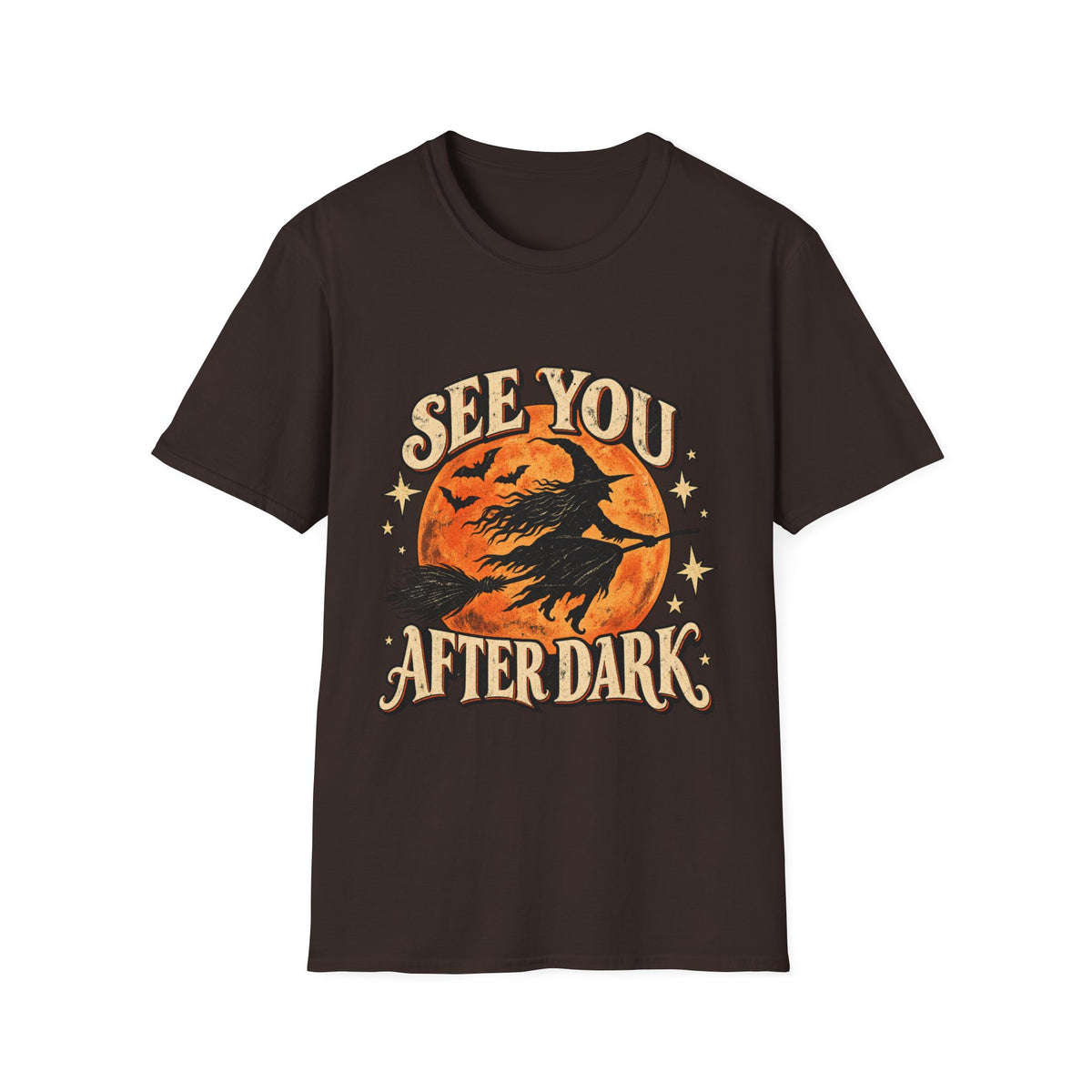 See You After Dark Witch Halloween Shirt, Vintage Halloween T-Shirt, Retro Witch Moon Spooky Season Tee