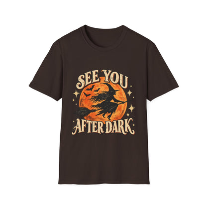 See You After Dark Witch Halloween Shirt, Vintage Halloween T-Shirt, Retro Witch Moon Spooky Season Tee