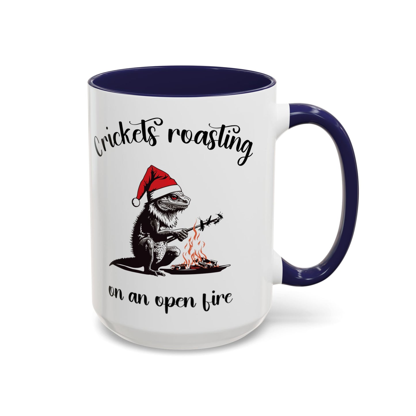 Crickets Roasting Bearded Dragon Christmas Mug Funny Reptile Lover Gift Lizard Holiday Coffee Cup Cute Beardie Pet Present