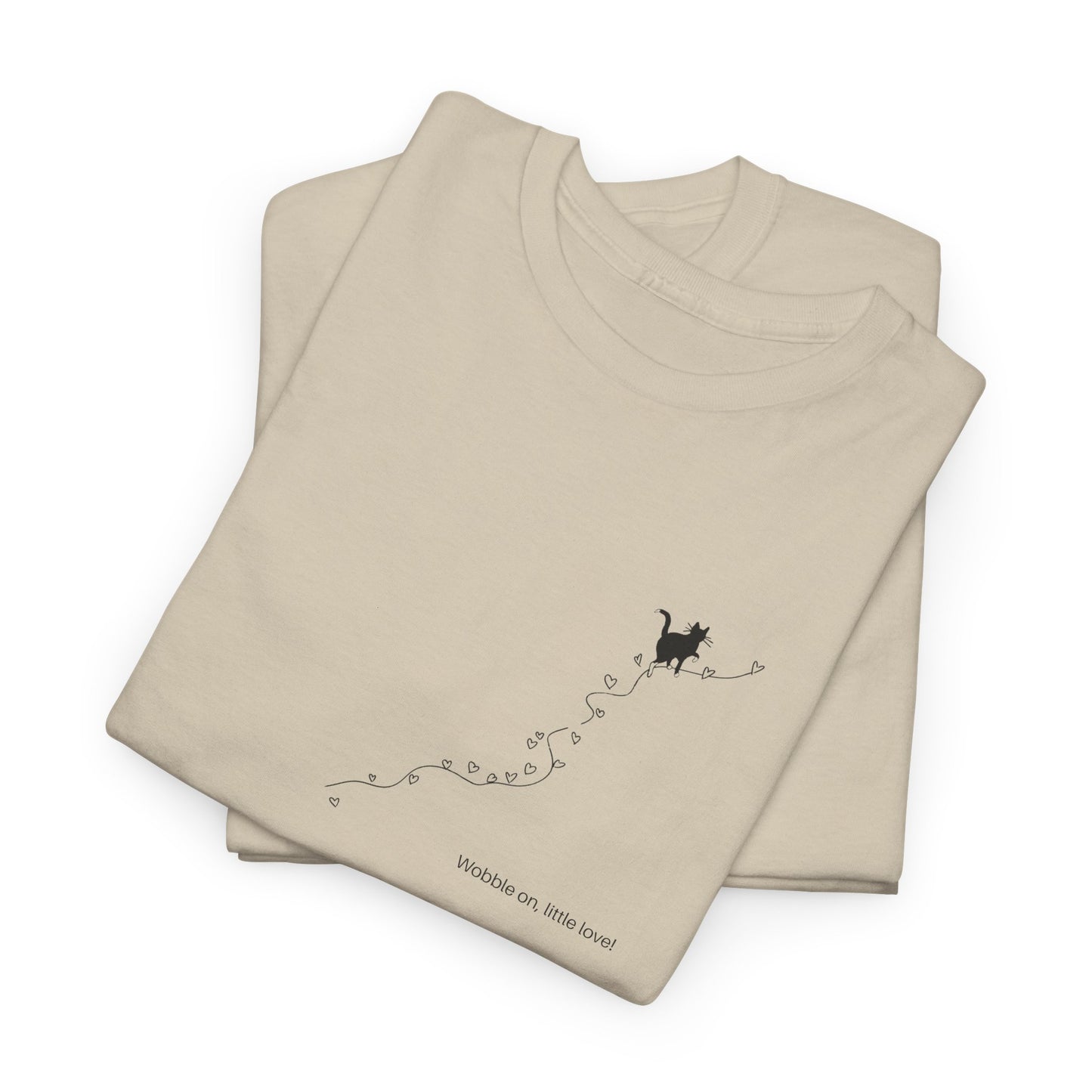 Cerebellar Hypoplasia Cat Line Art Shirt: Wobbly Cat Lover Gift