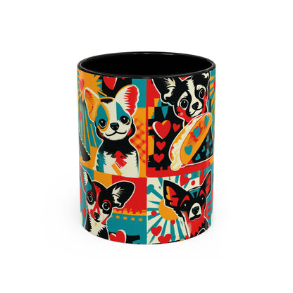 Viva Chihuahua Pop Art Mug, Colorful Fiesta Dog Coffee Cup, Fun Mexican Dog Lover Gift
