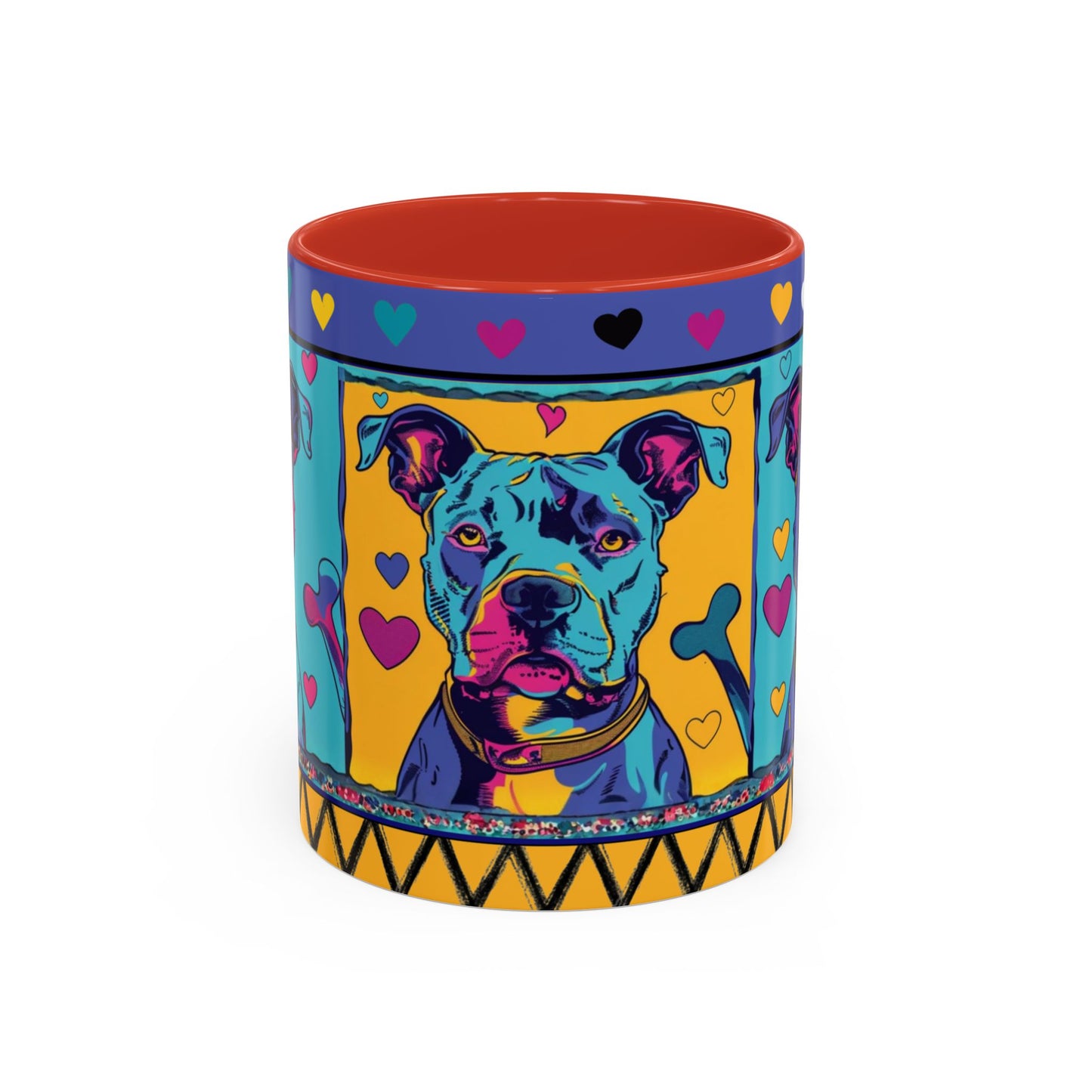 Colorful Pit Bull Pop Art Mug | Dog Lover Gift | Accent Coffee Mug 11oz 15oz