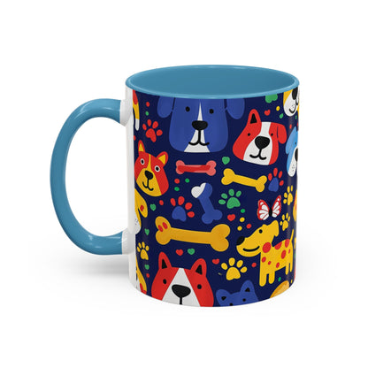 Whimsical Dog-Themed Coffee Mug, Fun Pet Lover Gift, Colorful Animal Cup, Unique Housewarming Present, Dog Owner Accessories