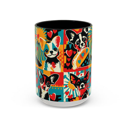 Viva Chihuahua Pop Art Mug, Colorful Fiesta Dog Coffee Cup, Fun Mexican Dog Lover Gift
