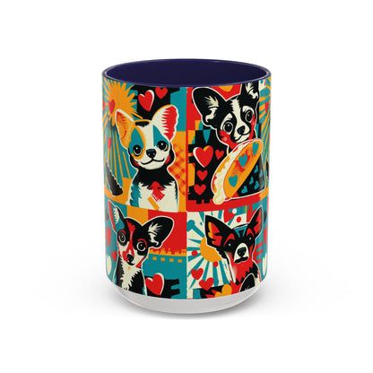 Viva Chihuahua Pop Art Mug, Colorful Fiesta Dog Coffee Cup, Fun Mexican Dog Lover Gift