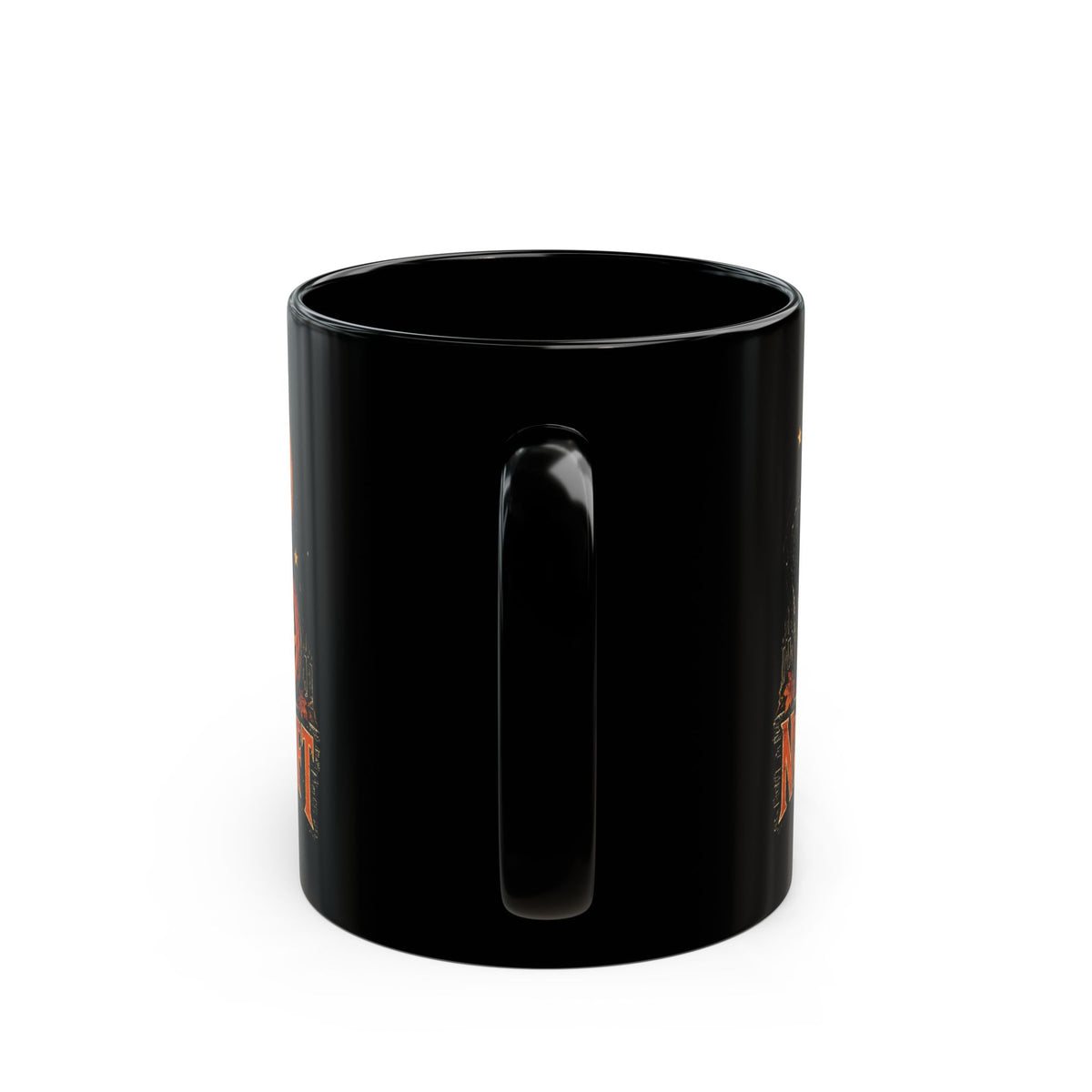 Night Shift black cat pumpkin mug | Halloween coffee mug