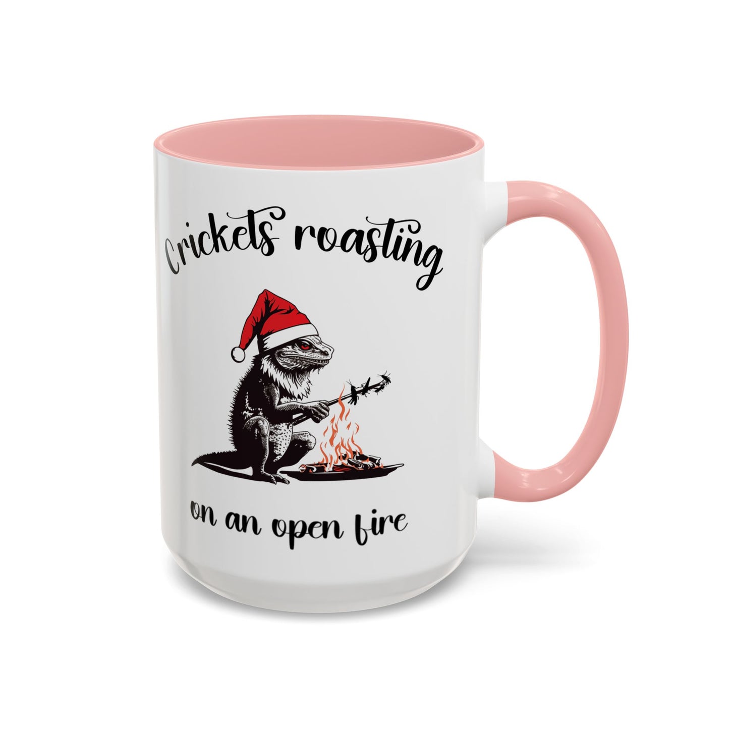 Crickets Roasting Bearded Dragon Christmas Mug Funny Reptile Lover Gift Lizard Holiday Coffee Cup Cute Beardie Pet Present