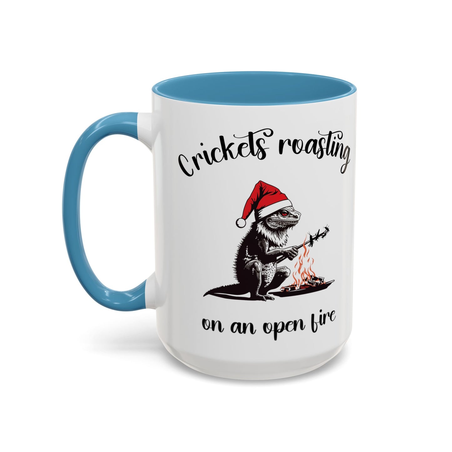 Crickets Roasting Bearded Dragon Christmas Mug Funny Reptile Lover Gift Lizard Holiday Coffee Cup Cute Beardie Pet Present