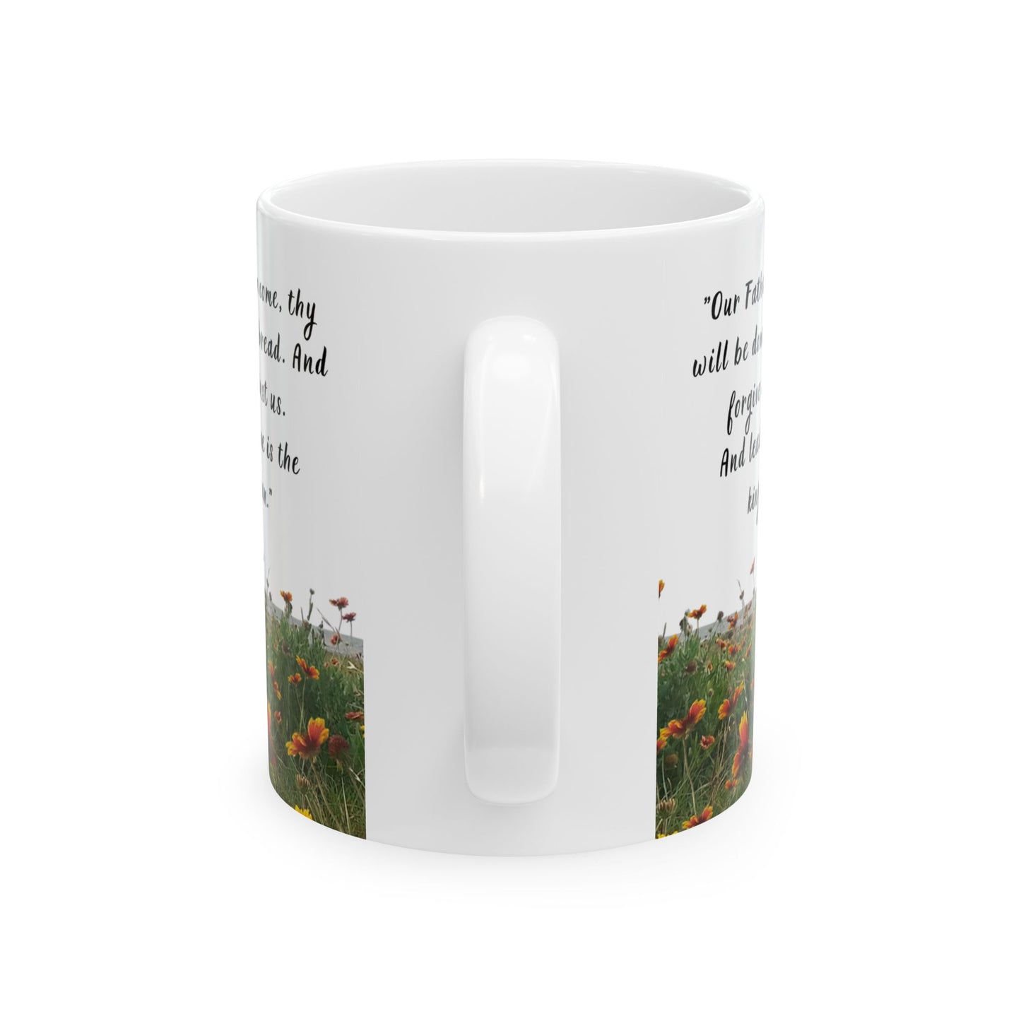 Lords Prayer Mug - Christian Scripture Coffee Cup, Galveston Bay Photo, Faith Gift, Bible Verse Mug, Prayer Morning Devotional Cup