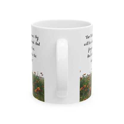 Lords Prayer Mug - Christian Scripture Coffee Cup, Galveston Bay Photo, Faith Gift, Bible Verse Mug, Prayer Morning Devotional Cup