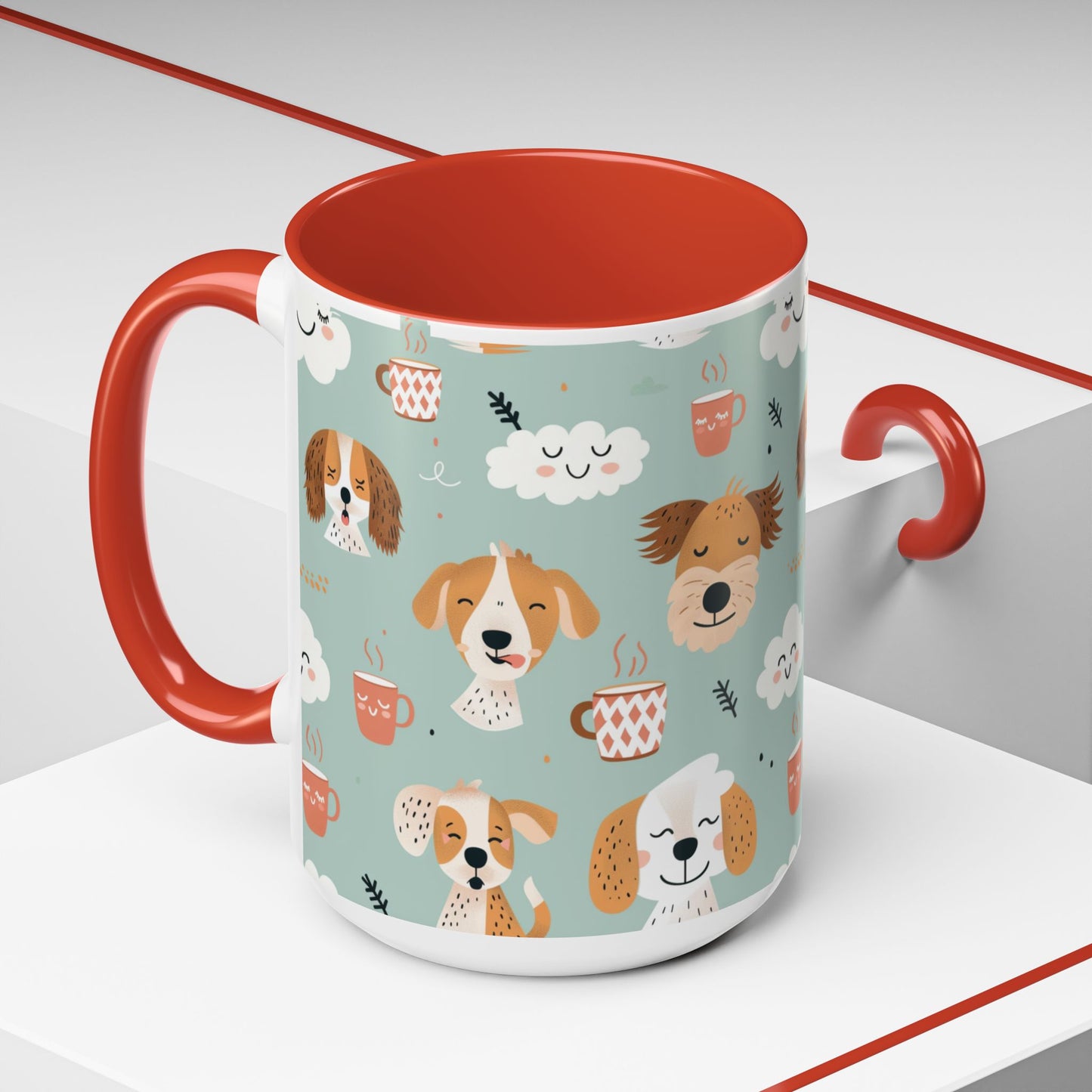 Cute Dog Lovers Coffee Mug, Stylish Pet Mug, Gifts for Dog Owners, Ceramic Cuppa, Funny Dog Mug, Perfect for Dog Moms